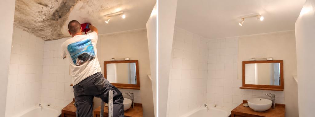 avant et après plafond de salle de bains avant et après plafond de salle de bains